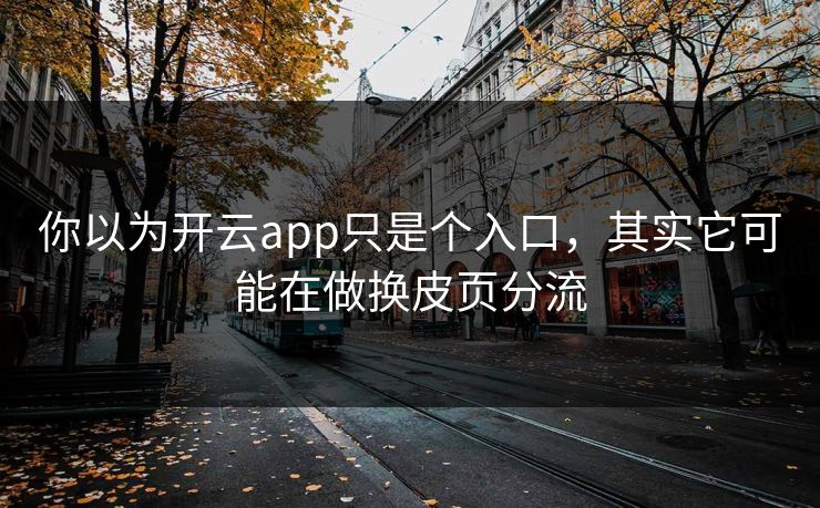 你以为开云app只是个入口，其实它可能在做换皮页分流